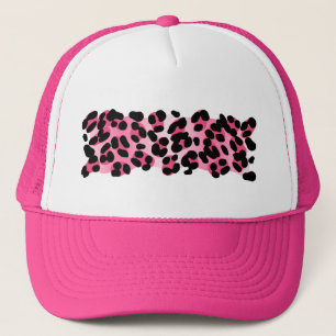 Gorra De Camionero Estampado leopardo rosado retro
