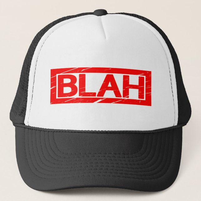 Gorra De Camionero Estampilla Blah (Anverso)