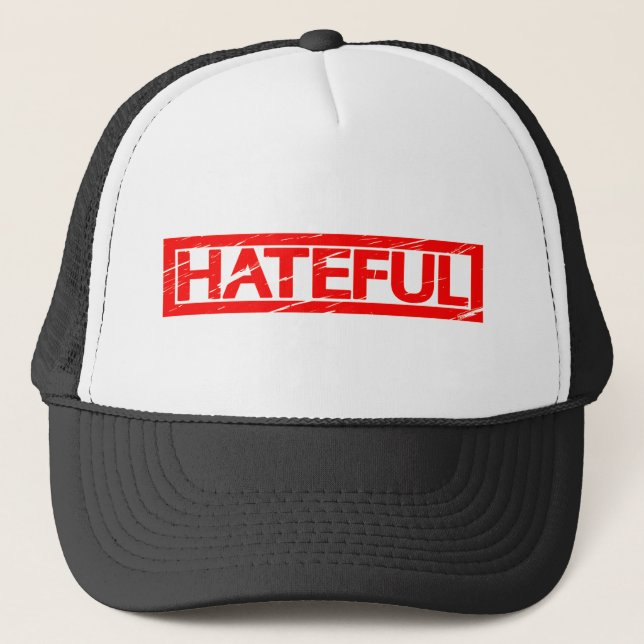 Gorra De Camionero Estampilla de odio (Anverso)