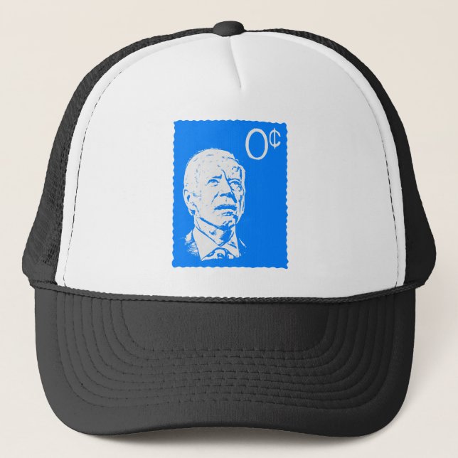 Gorra De Camionero Estampilla de posta de Biden 0 centavos #USAPatrio (Anverso)