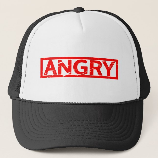Gorra De Camionero Estampilla enojada (Anverso)