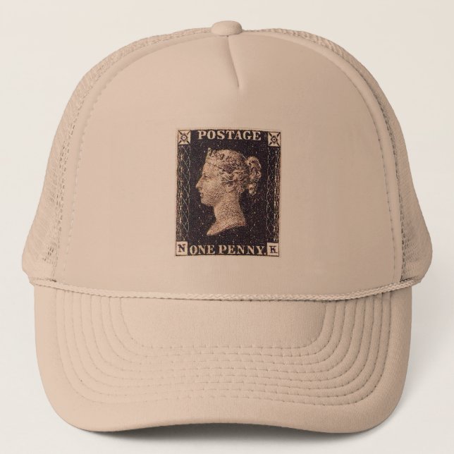 Gorra De Camionero Estampilla Penny Black Postage (Anverso)