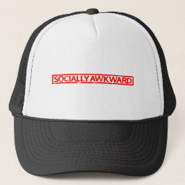 Gorra De Camionero Estampilla socialmente incómoda