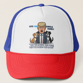 Gorra De Camionero Están comiendo a los perros, es gracioso que Trump