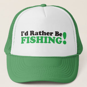 Gorra De Camionero Estaría pescando bastante - verde