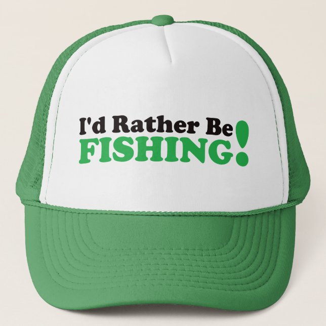 Gorra De Camionero Estaría pescando bastante - verde (Anverso)