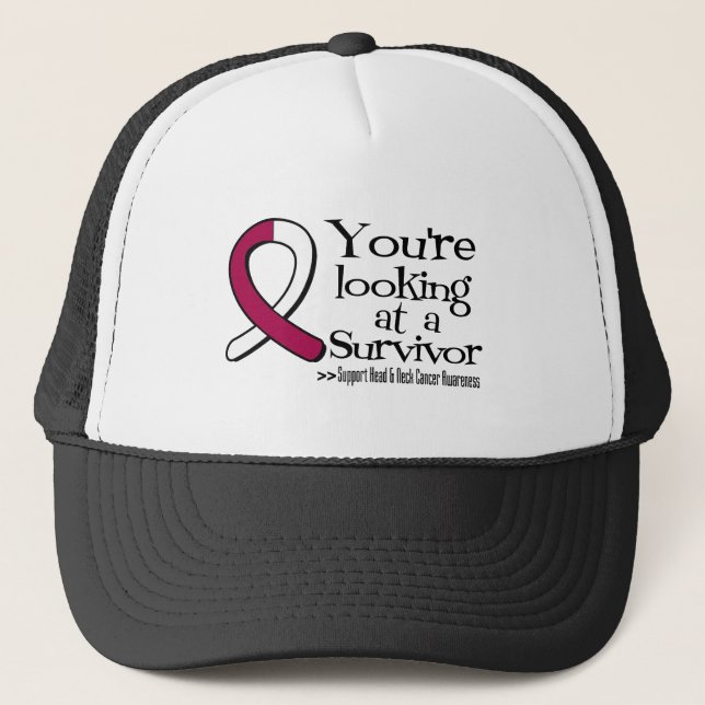 Gorra De Camionero Estás mirando a un superviviente del cáncer de cue (Anverso)