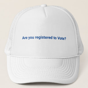 Gorra De Camionero ¿Estás registrado para votar? Demócrata de texto a