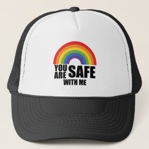 Gorra De Camionero Estás Seguro Conmigo Orgullo Arcoíris LGBTQ
