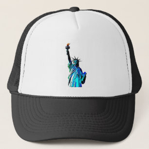 Gorra De Camionero Estatua azul de la Dama de la Libertad