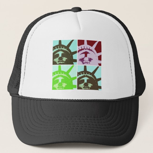 Gorra De Camionero Estatua de arte pop de la libertad (Anverso)