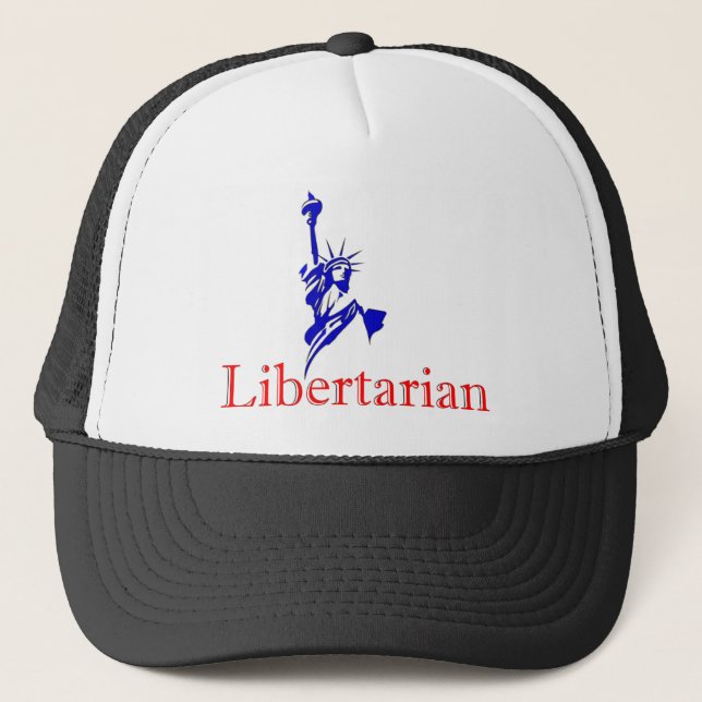Gorra De Camionero Estatua de la libertad -- Icono libertario retro (Anverso)
