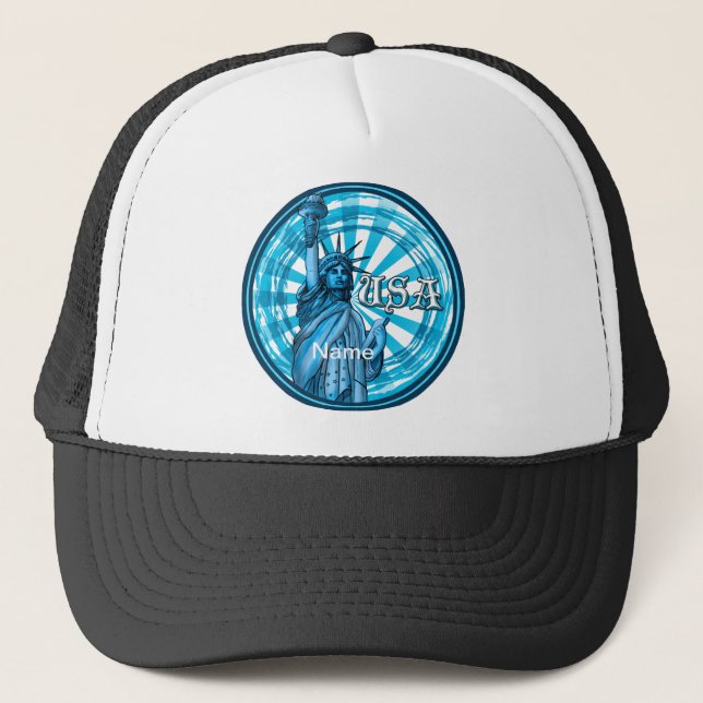 Gorra De Camionero Estatua de Liberty Blue USA (Anverso)