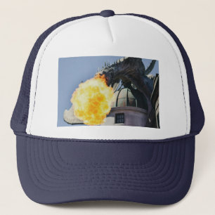 Gorra De Camionero Estatua del Dragón Respirador de Fuego