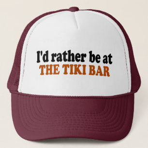 Gorra De Camionero Esté bastante en la barra de Tiki