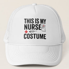 Gorra De Camionero Este es mi disfraz de enfermera divertido fantasma