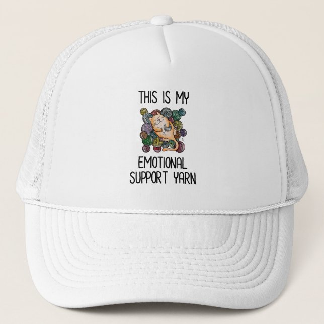 Gorra De Camionero Este Es Mi Emocional Apoyo Yarn (Anverso)