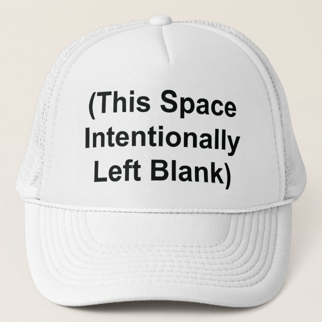 GORRA DE CAMIONERO "Este Espacio Se Dejó Intencion (Anverso)
