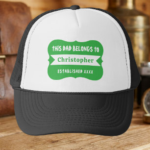 Gorra De Camionero Este papá pertenece al nombre personalizado año ve