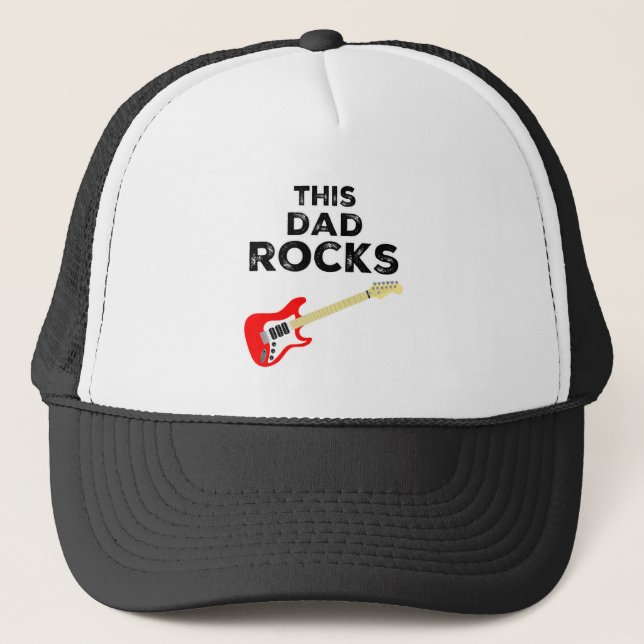 Gorra De Camionero Este papá Rocks (Anverso)