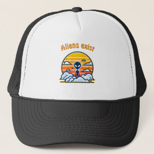 Gorra De Camionero Estética Alien Sunset   Sci-Fi Alien Sunset