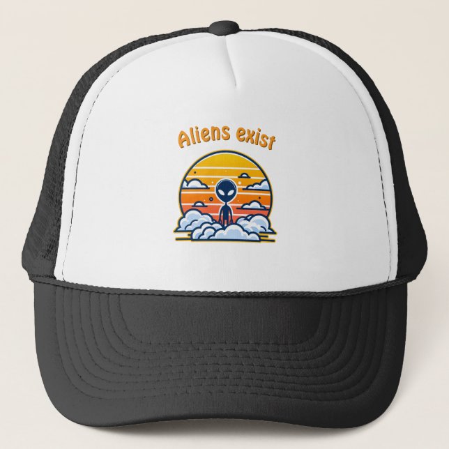 Gorra De Camionero Estética Alien Sunset | Sci-Fi Alien Sunset (Anverso)
