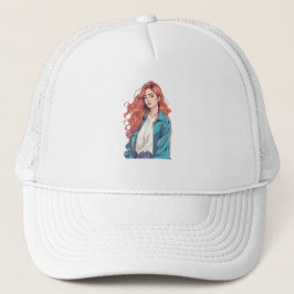 Gorra De Camionero Estética Fiery Redhead