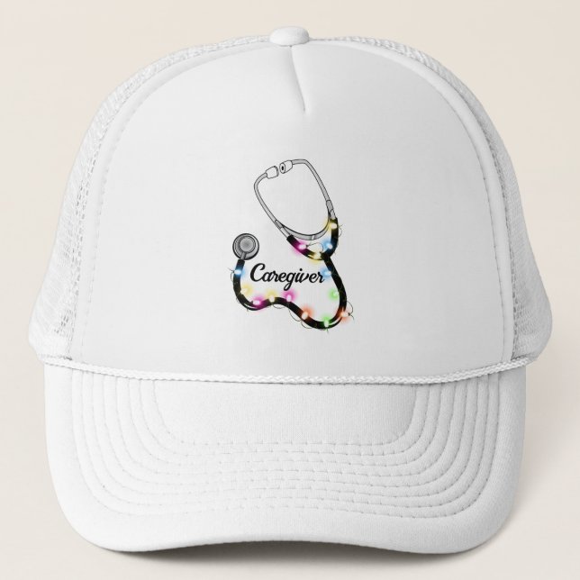 Gorra De Camionero Estetioscopio con Navidades enciende enfermera de  (Anverso)