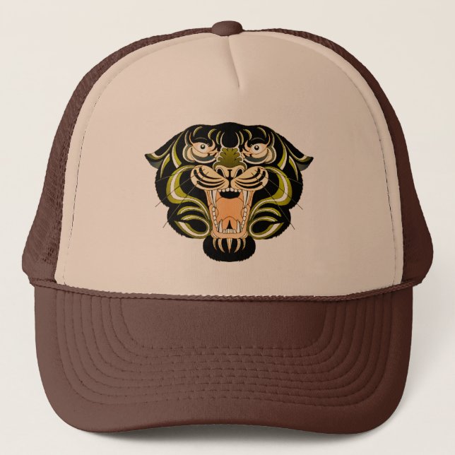 Gorra De Camionero Estilo 1 del tigre (Anverso)