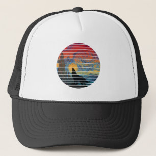 GORRA DE CAMIONERO ESTILO ABSTRACTO DEL AULLIDO DE LOBO