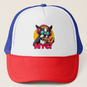 GORRA DE CAMIONERO ESTILO BOSTON TERRIER-NYC