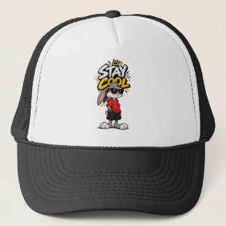 Gorra De Camionero Estilo Callejero Conejo Gráfico Mantén la Frescura