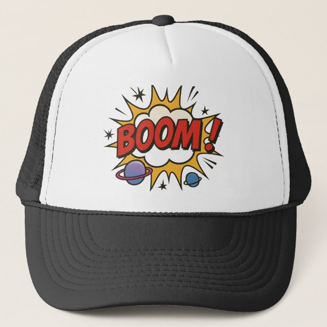 Gorra de camionero estilo cómic – Explosión de art (Anverso)