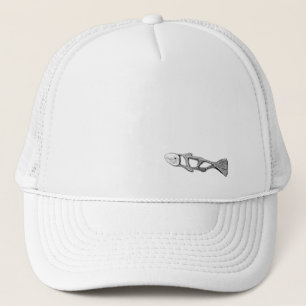 GORRA DE CAMIONERO ESTILO DE DISEÑO DE PESCADO DE TAPÓN