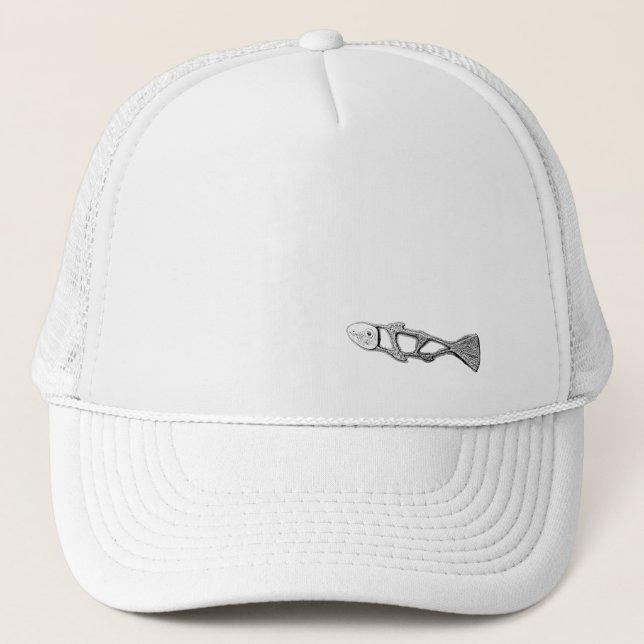 GORRA DE CAMIONERO ESTILO DE DISEÑO DE PESCADO DE TAPÓN (Anverso)