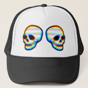 Gorra De Camionero Estilo de moda del ilustracion Skull