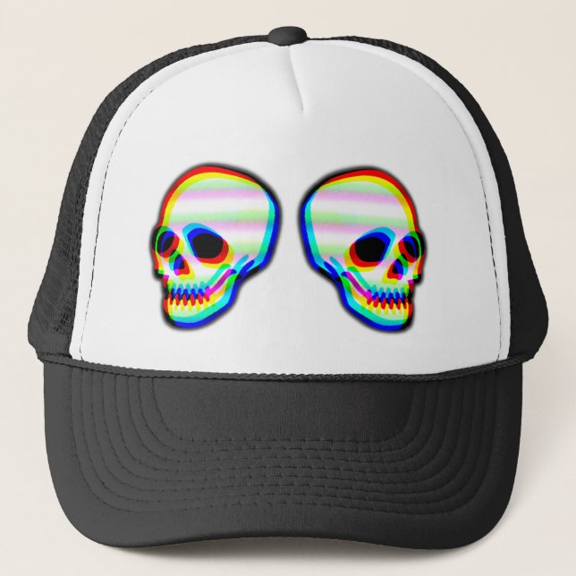 Gorra De Camionero Estilo de moda del ilustracion Skull (Anverso)