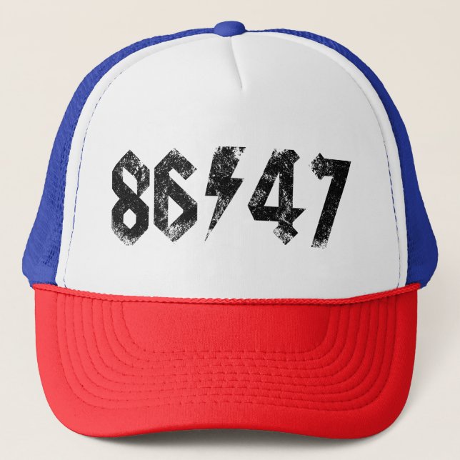 Gorra De Camionero Estilo de rock 80 retro anti Trump (Anverso)