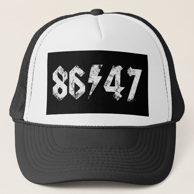 Gorra De Camionero Estilo de rock 80 retro anti Trump (Anverso)