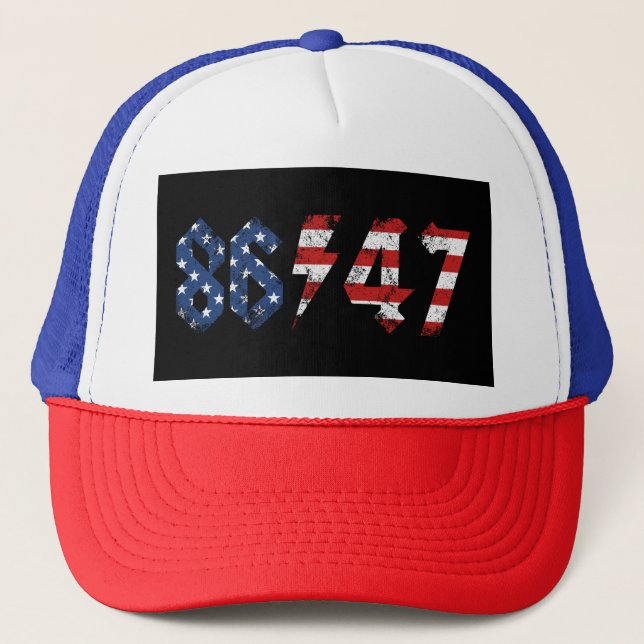 Gorra De Camionero Estilo de rock 80 retro anti Trump (Anverso)