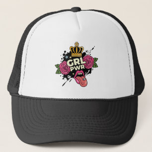 Gorra De Camionero Estilo de tatuaje de alimentación del Chica