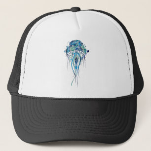 Gorra De Camionero Estilo de tatuaje de medusa colorida