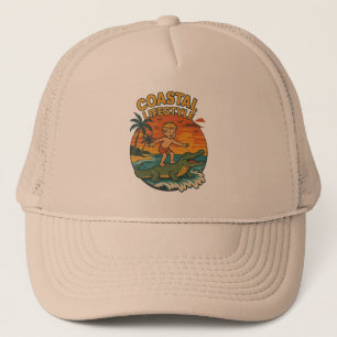 Gorra De Camionero Estilo de Vida Costero Surfista de Cocodrilos   Pl
