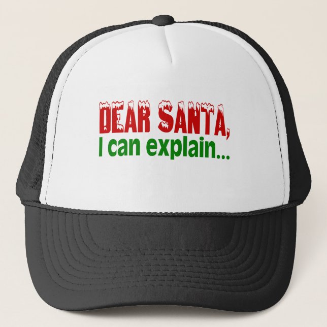 Gorra De Camionero Estimado Santa que puedo explicar (Anverso)