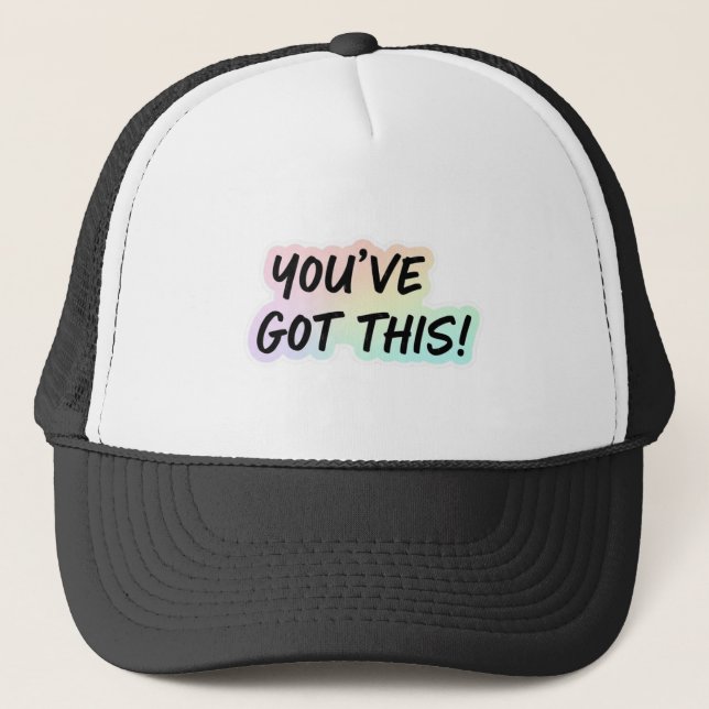 Gorra De Camionero Estímulo de Pastel | "Tú Puedes" Digital A (Anverso)