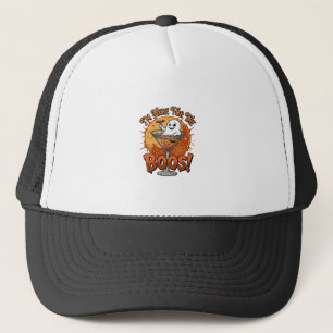 Gorra De Camionero Estoy Aquí Fantasma de Halloween Bebida Telaraña M