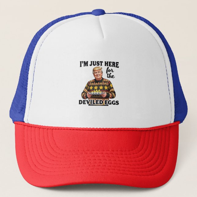 Gorra De Camionero Estoy aquí por los huevos vilidos de Trump (Anverso)