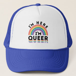 Gorra De Camionero Estoy aquí soy el arcoiris del mes del orgullo gay