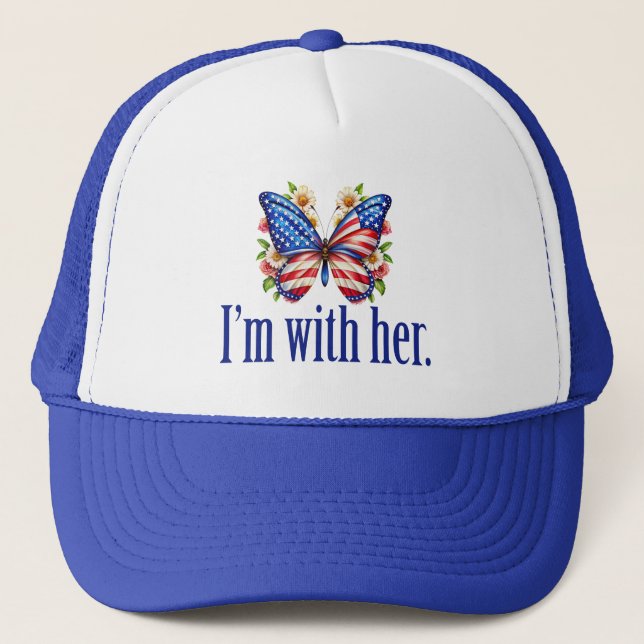 Gorra De Camionero Estoy con su mariposa linda Kamala Harris (Anverso)