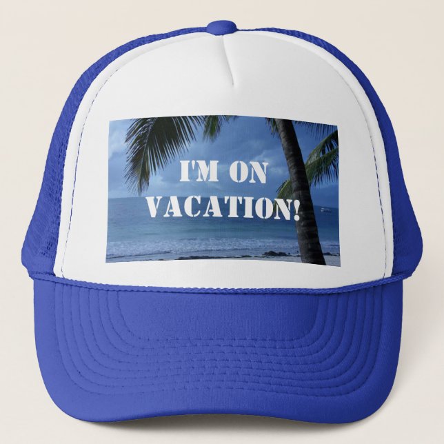 Gorra de camionero Estoy de vacaciones (Anverso)